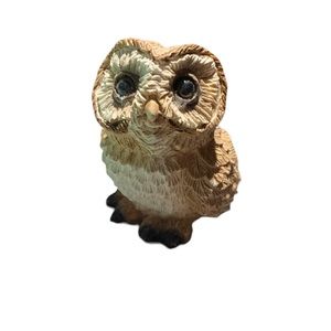 Vintage Mini Owl Figurine 2"